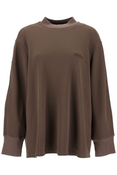 the attico long-sleeved waffle jersey t
