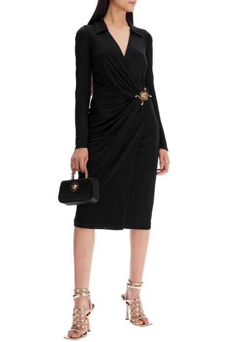 versace draped jersey dress with