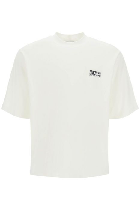 ferragamo cotton and silk blend t-shirt