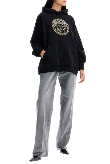 versace straight jeans with medusa details