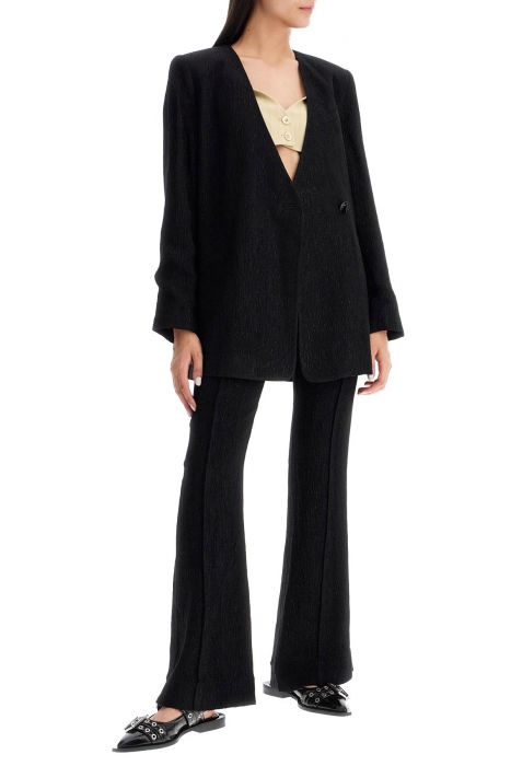 ganni "boxy crepe stretch bl