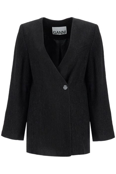 ganni "boxy crepe stretch bl