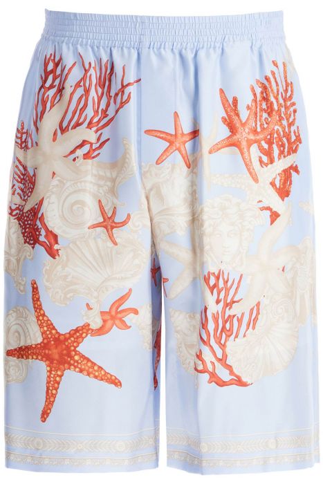versace baroque silk bermuda set