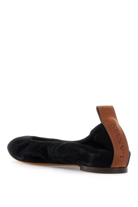 lanvin suede ballet flats for