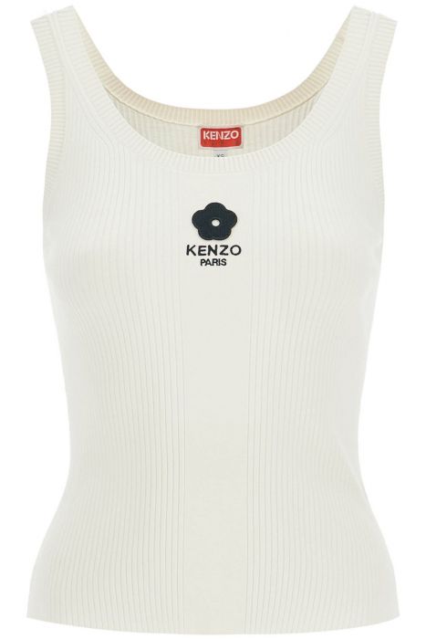 kenzo ribbed knit tank top with spaghetti straps