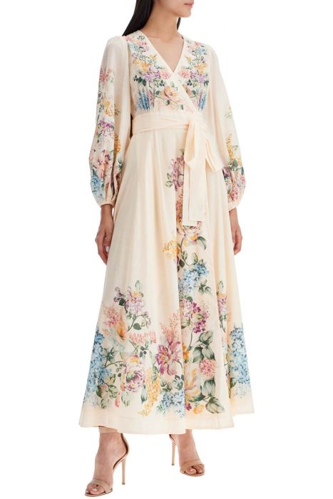 zimmermann halliday midi wrap dress with pockets