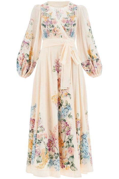 zimmermann halliday midi wrap dress with pockets