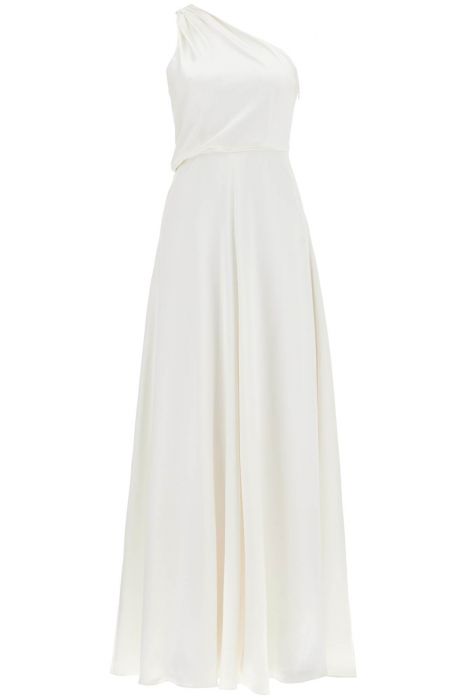 max mara maxi one-shoulder silk satin dress