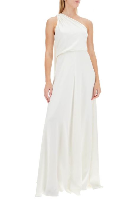 max mara maxi one-shoulder silk satin dress
