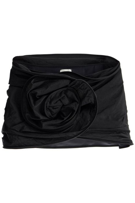 magda butrym silk mini skirt with 3d