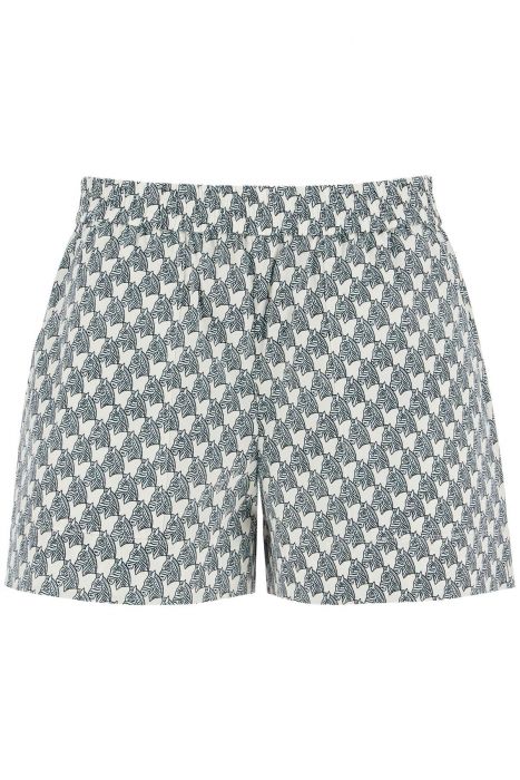 tory burch printed poplin shorts for