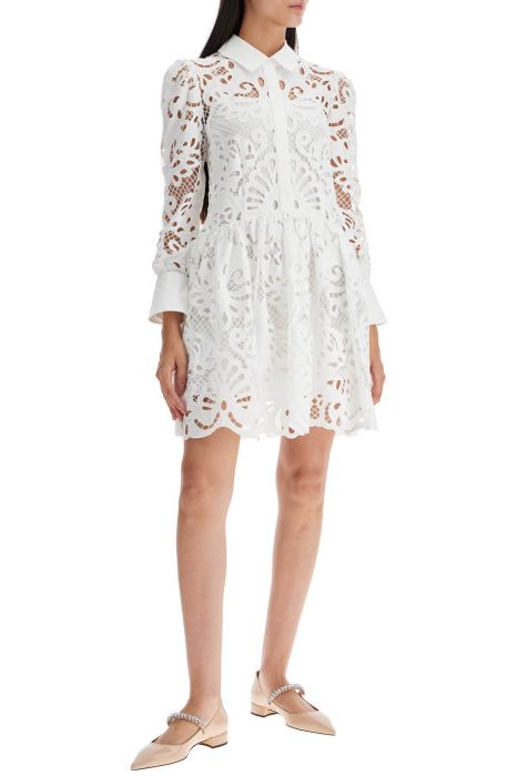 bra632 floral lace chemisier dress