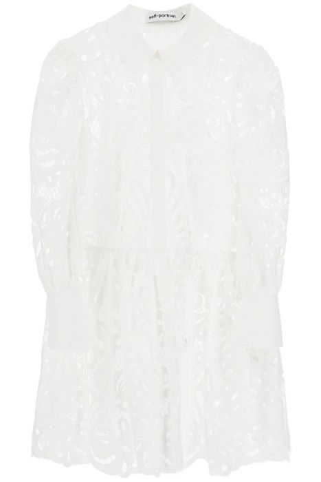 bra632 floral lace chemisier dress