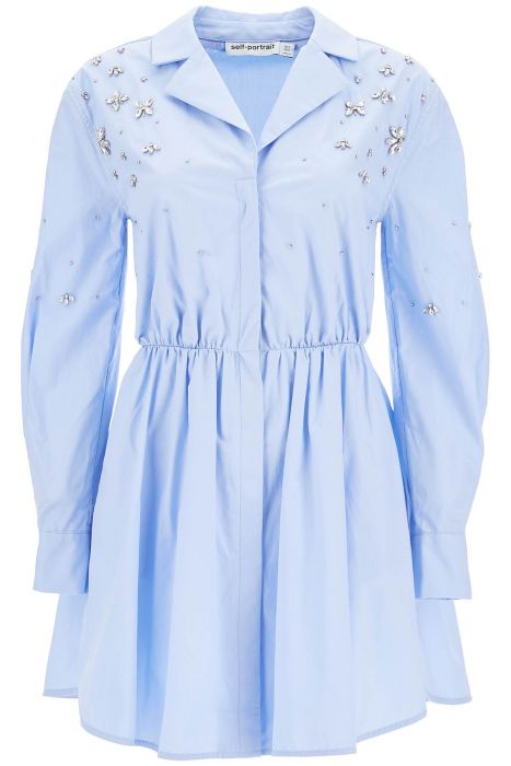 self portrait 'mini chemisier dress with