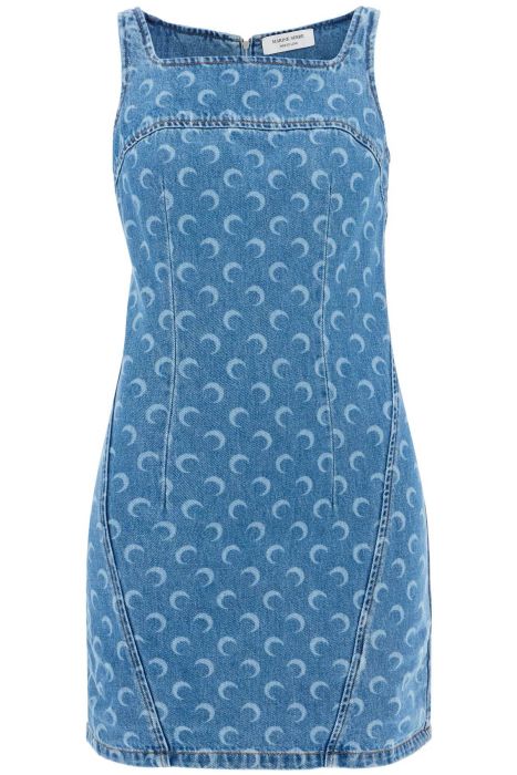 marine serre "denim moon mini dress for