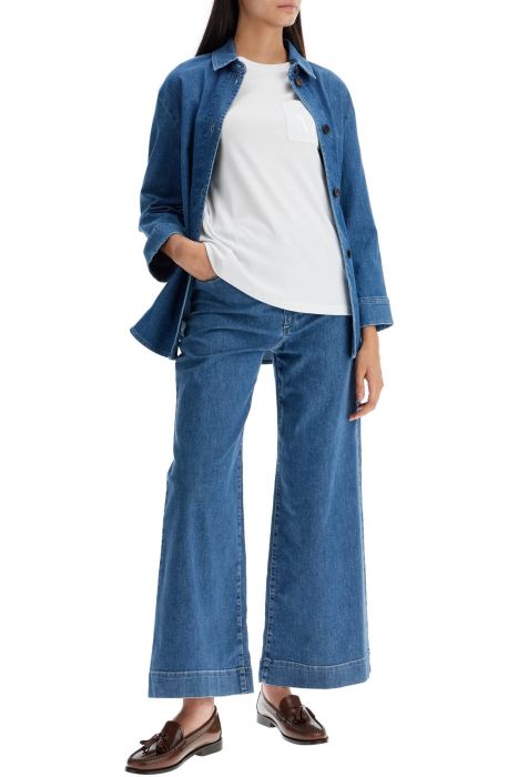 's max mara 'madera' embroidered pocket t-shirt