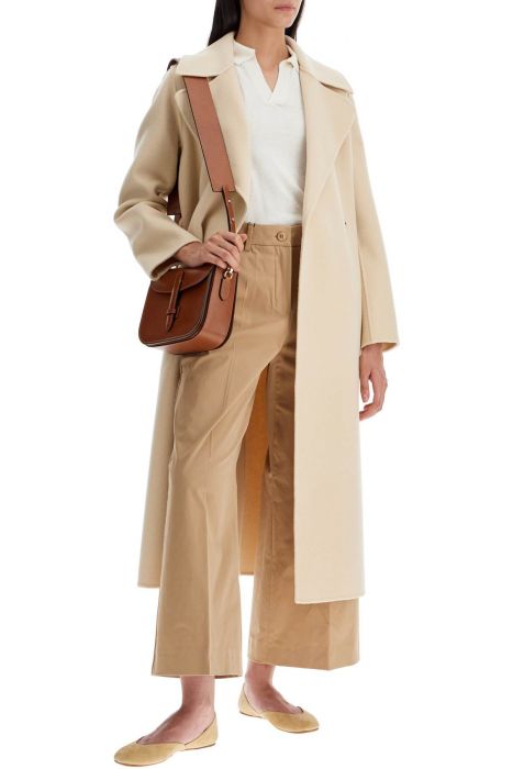 weekend max mara stretch cotton cropped pants
