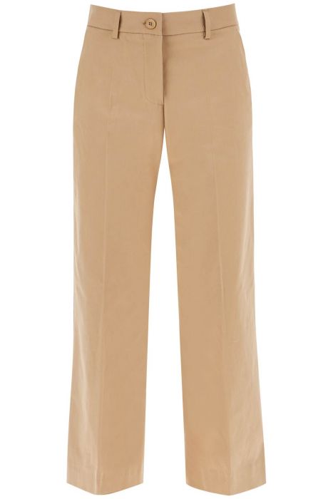 weekend max mara stretch cotton cropped pants