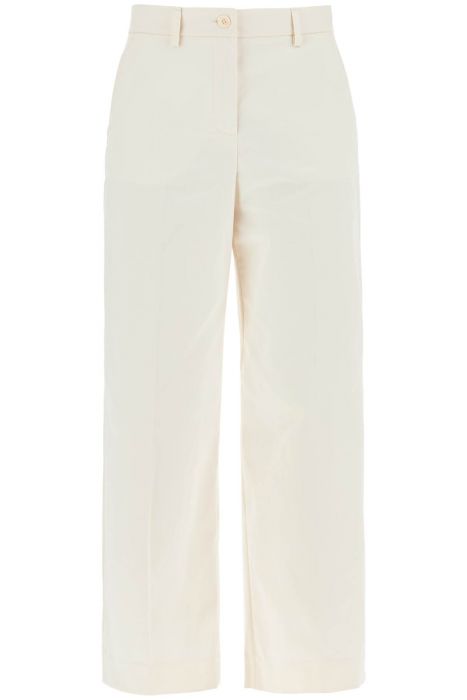 weekend max mara stretch cotton cropped pants