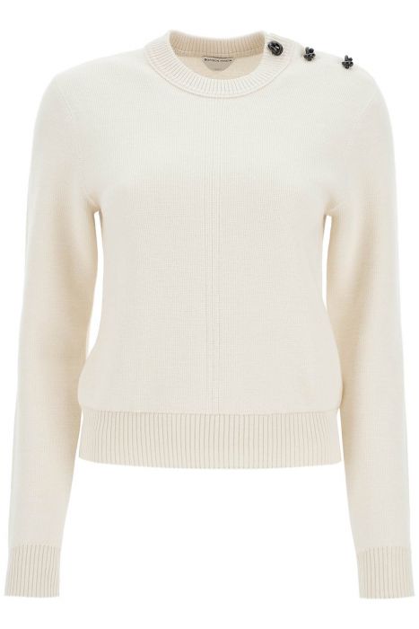 bottega veneta -front wool pullover with dry buttons