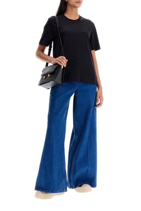 marni wide flared leg jeans with a