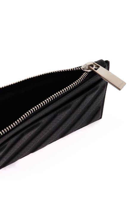 off-white leather diag card holder