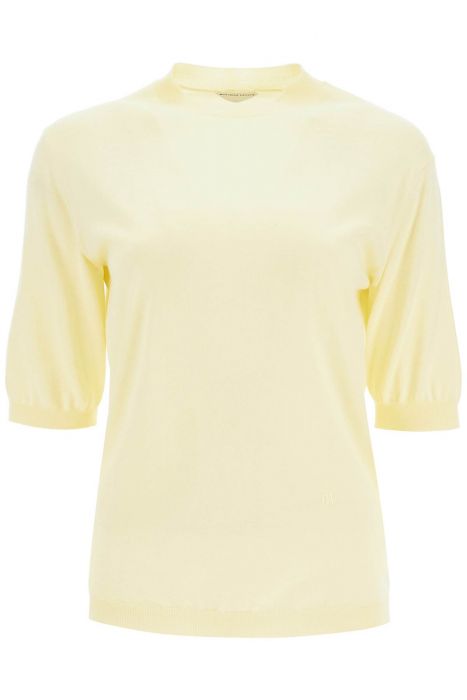 bottega veneta short-sleeved cashmere pullover