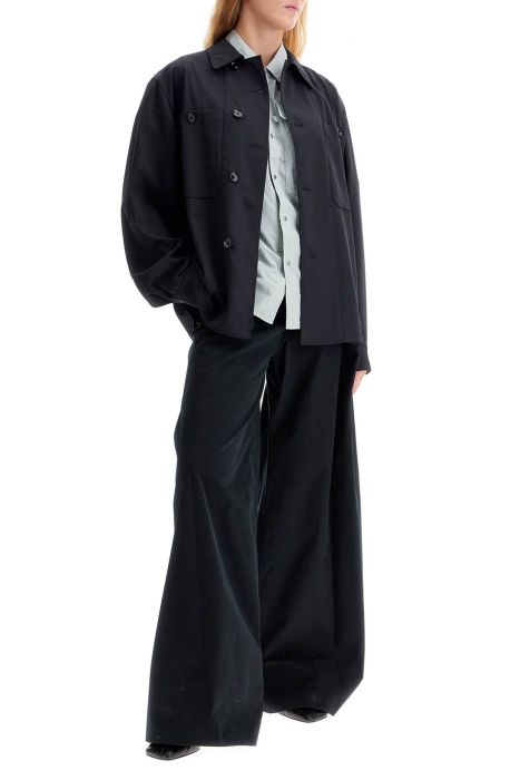 lemaire double-breasted twill oversh