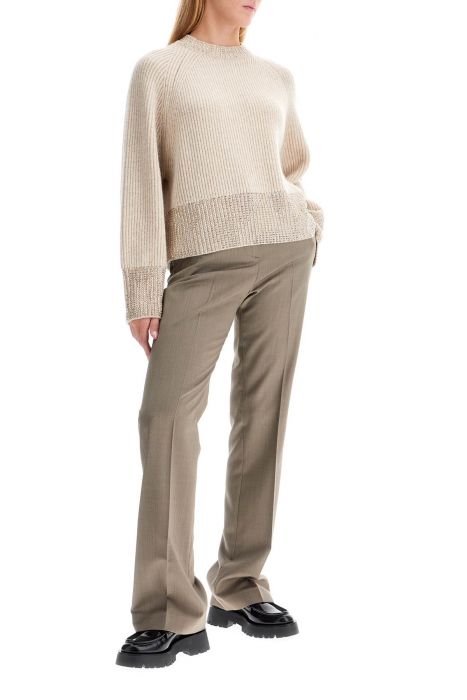 golden goose boxy sweater with crystals