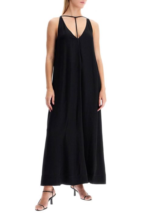 toteme maxi dress with t-strap belt