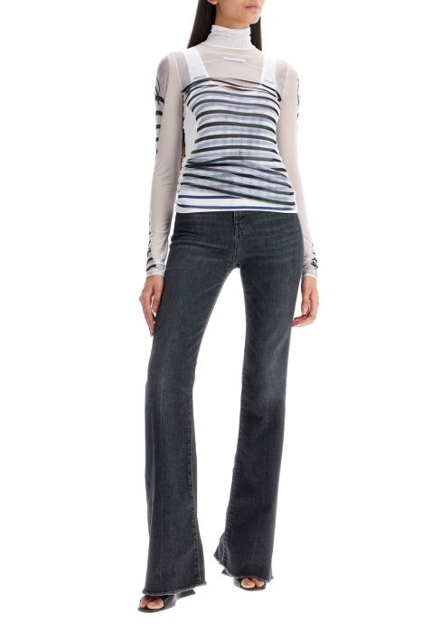 jean paul gaultier layered top with marinière