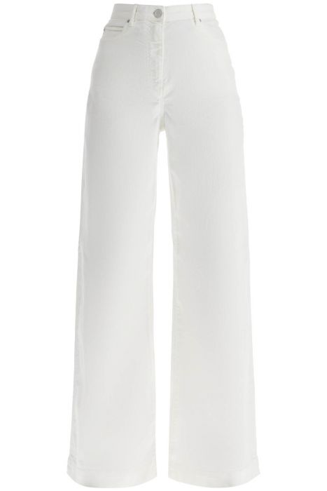 pinko wide leg twill trousers in italian