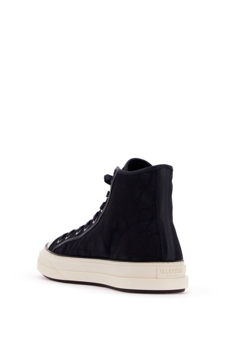valentino garavani totaloop toile iconographe high-top sneakers