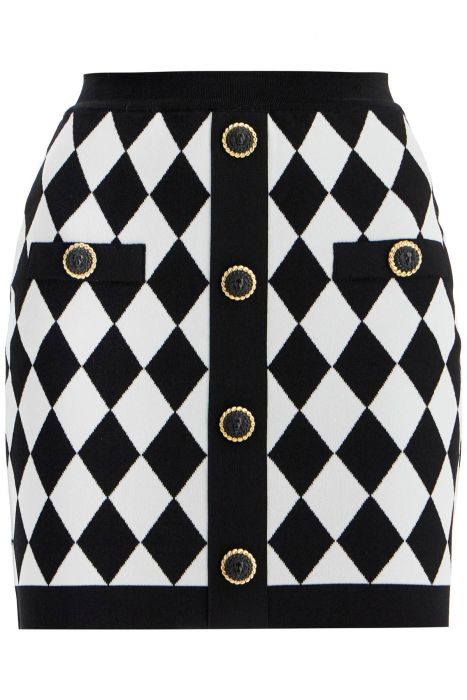balmain "jacquard diamond pattern mini