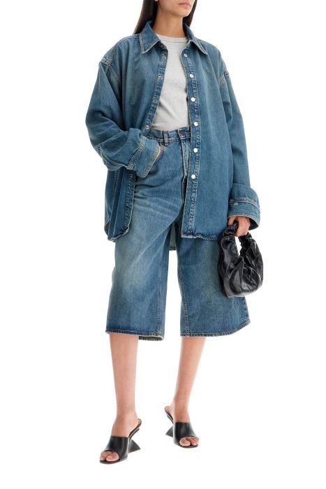 haikure knee-length denim shorts for men