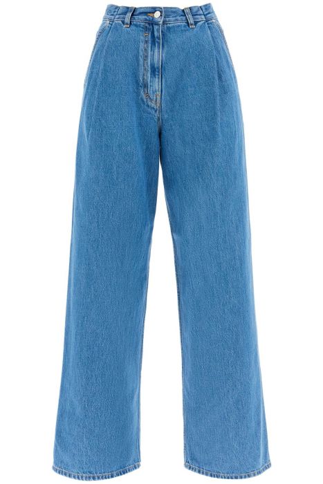 givenchy double pleated jeans with a