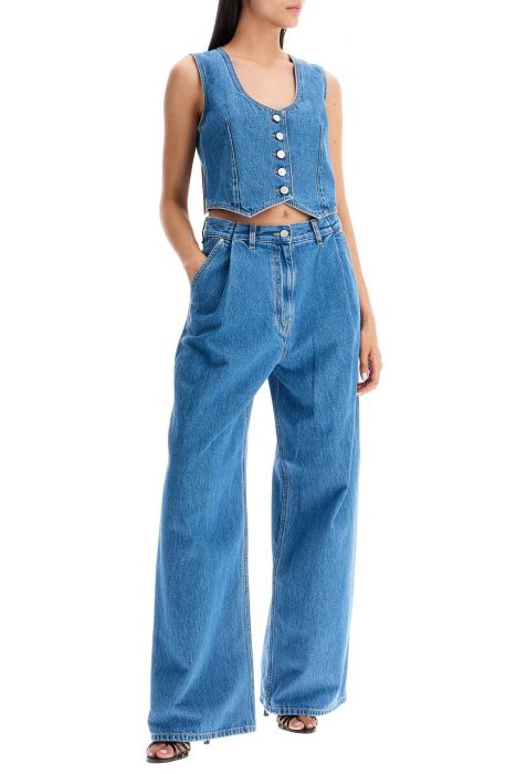 givenchy double pleated jeans with a