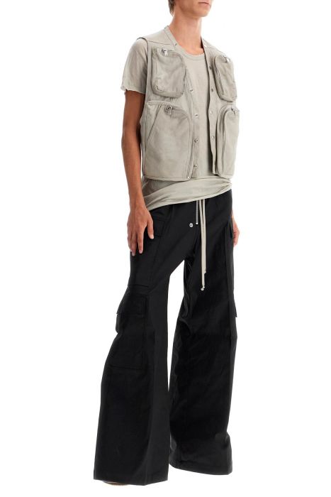 rick owens nappa leather cargo vest for