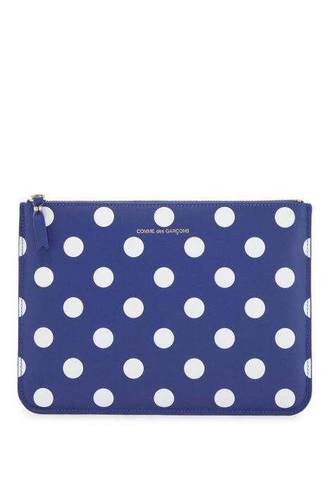 comme des garcons wallet pouch in pelle a pois
