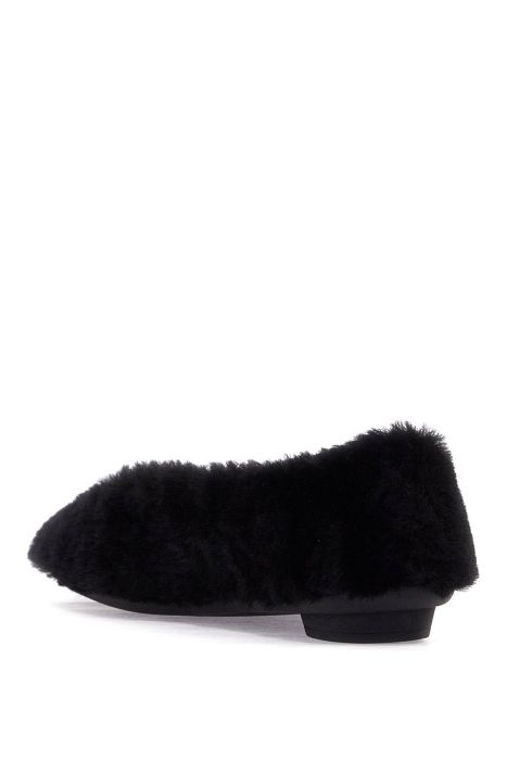 ferragamo shearling ballet flats