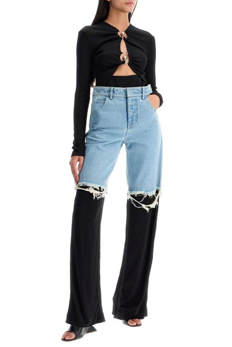 christopher esber high-waisted jeans with jersey inserts