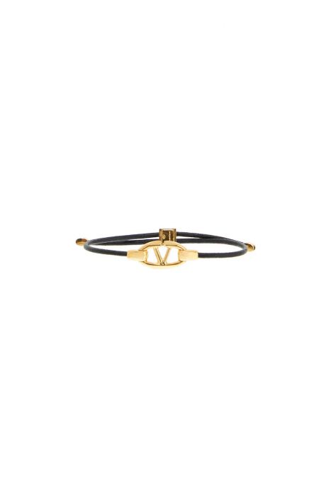 valentino garavani leather vlogo bracelet 'the bold