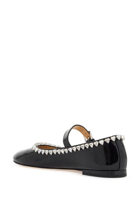 mach e mach audrey ballet flats with heart-shaped crystals