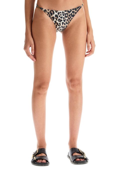 ganni leopard print bikini briefs