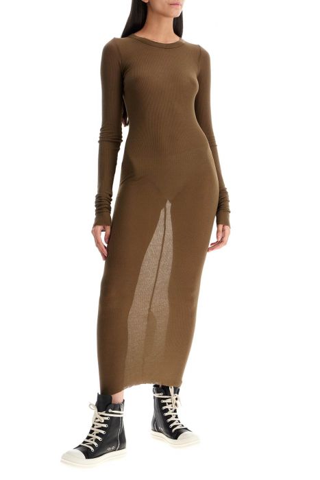 rick owens long fitted jersey dress