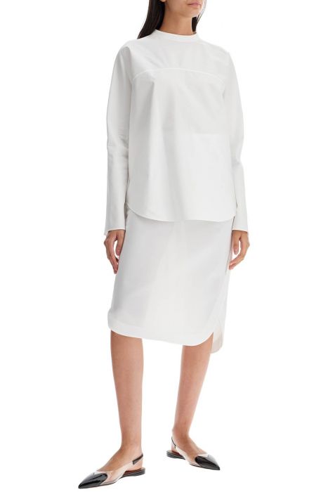 alaia asymmetric poplin top with