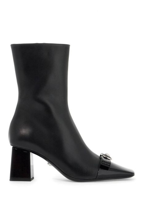 versace gianni ribbon leather ankle boots with