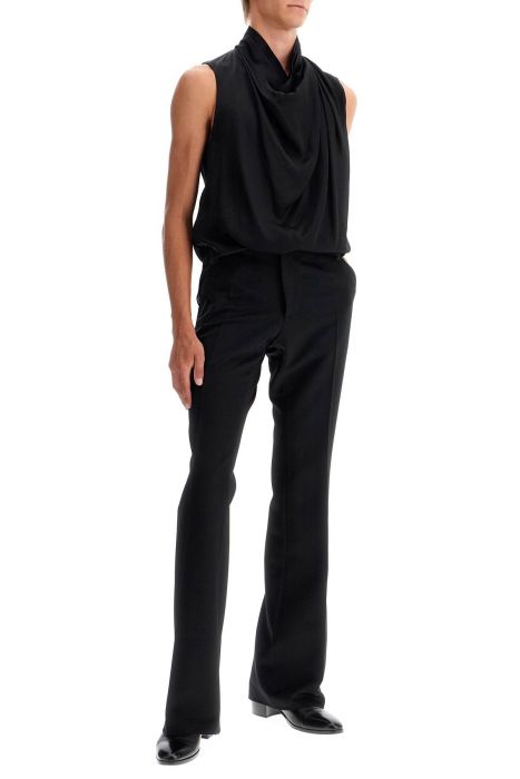 saint laurent silk sleeveless top with
