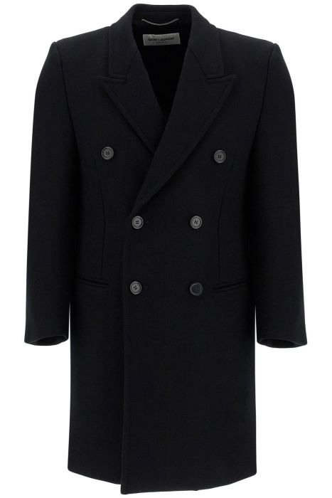 saint laurent cappotto doppiopetto in lana
