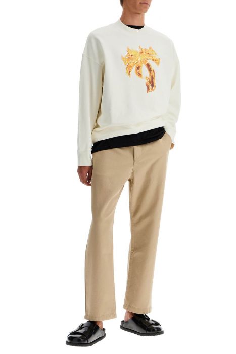 palm angels chino pants with logo branding